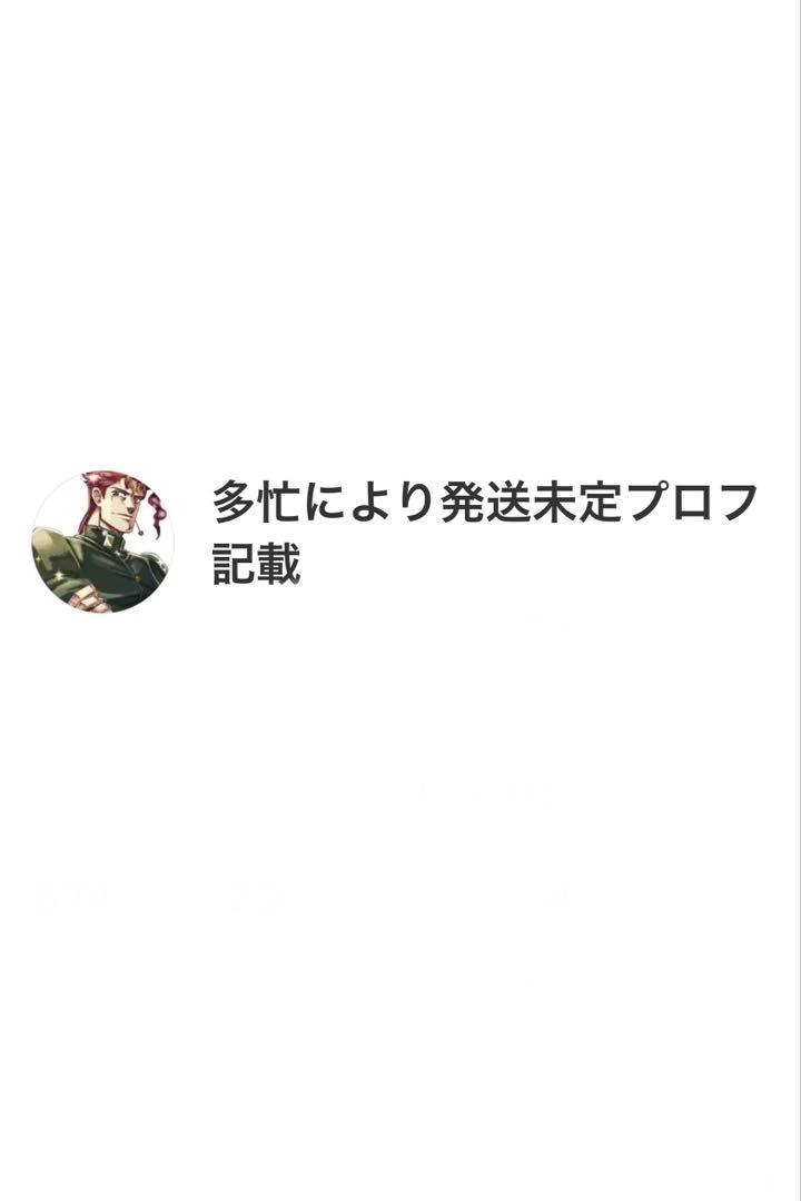 多忙により発送未定プロフ記載