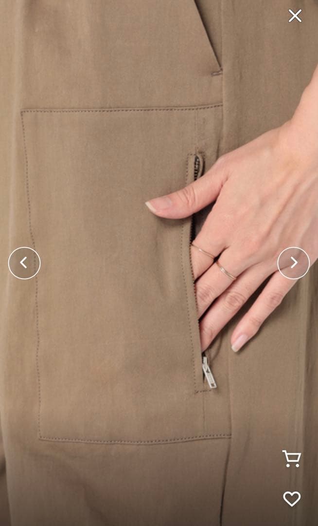 NOBLE サイドジップポケットカーゴパンツ