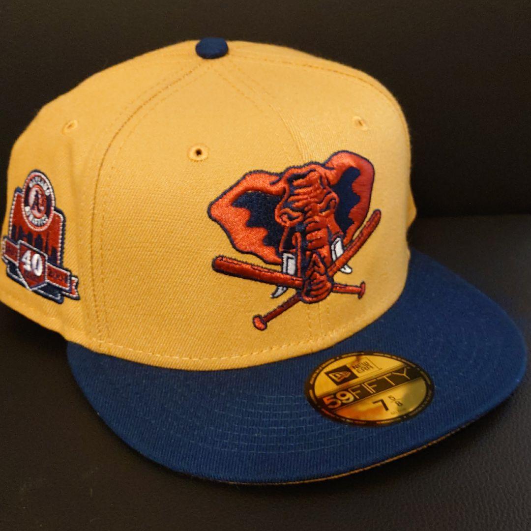 税込】 NEWERA 5/8 7 ネイビー タン アスレチックス ニューエラ まもなく販売 ツバ裏グレー キャップ アスレチクス ニューエラ Cap 5/8 Era New キャップ