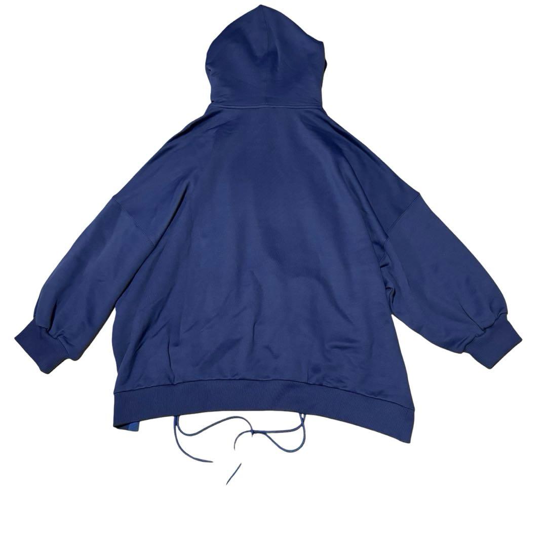 美品⭐︎DISEL レディース パーカー ルーズフィット スリット 青　M