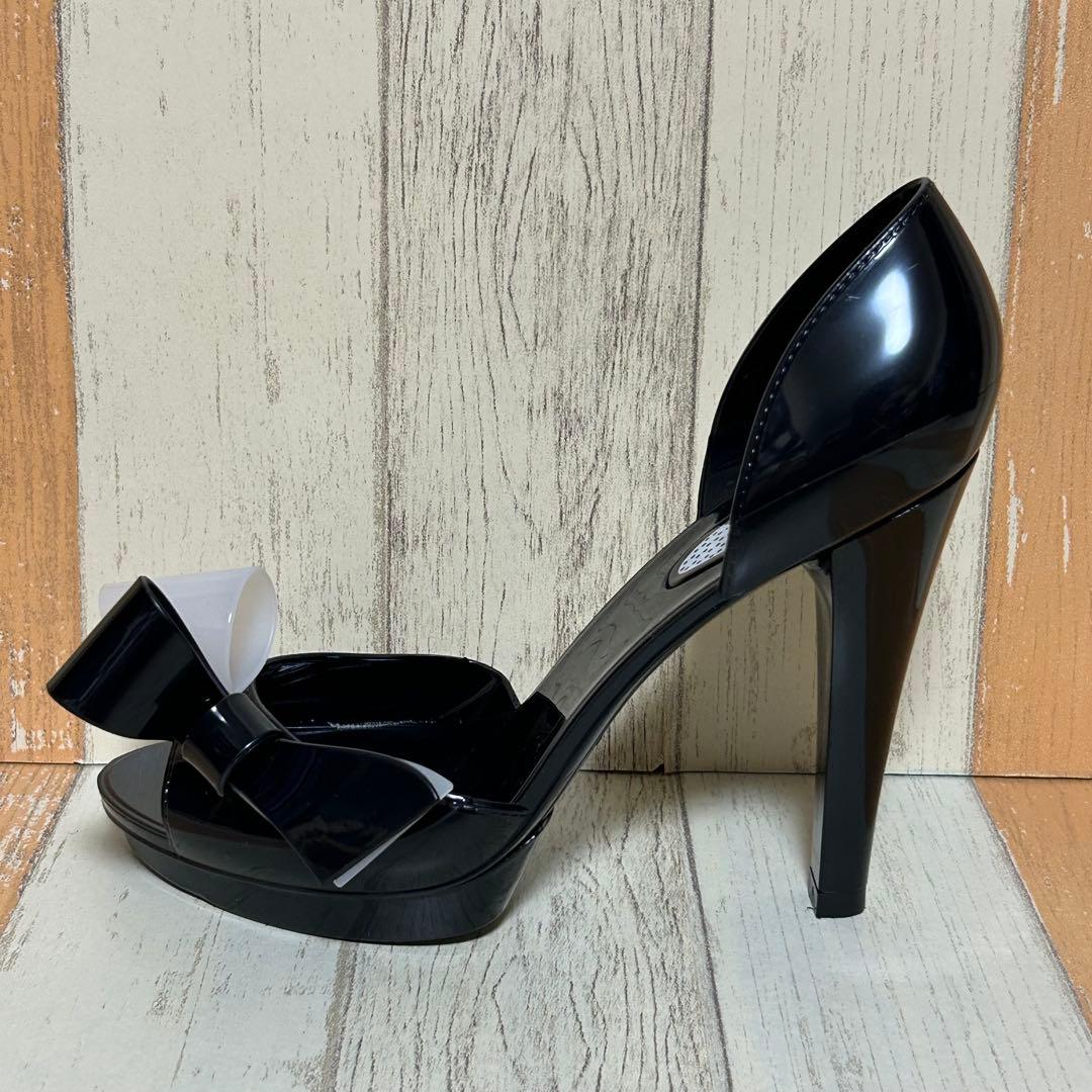 【FURLA】フルラ　キャンディヒール　　ブラック　ラバー　35 22.5cm