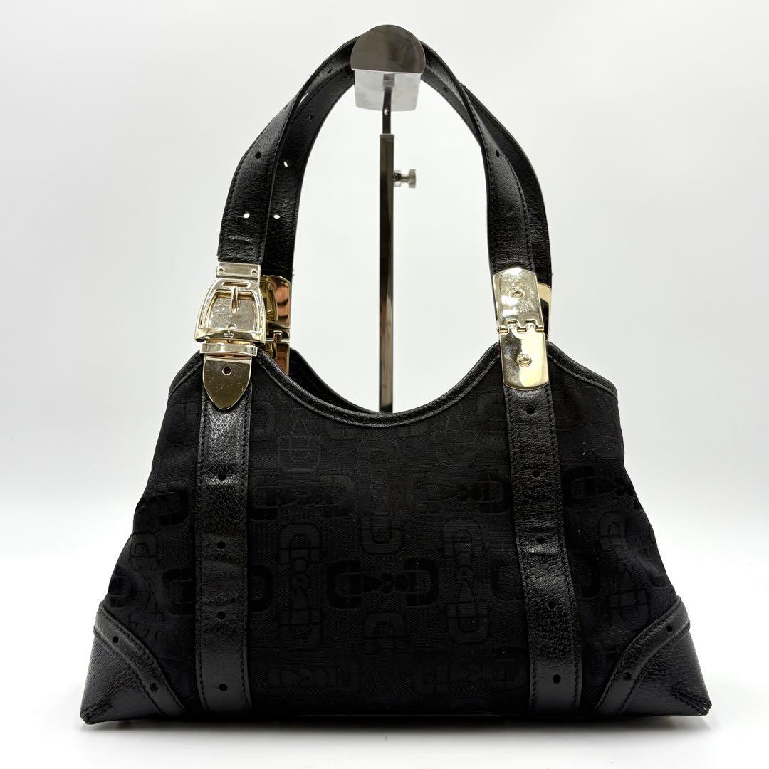 極美品✨GUCCI ホースビット ジャガード キャンバス トート