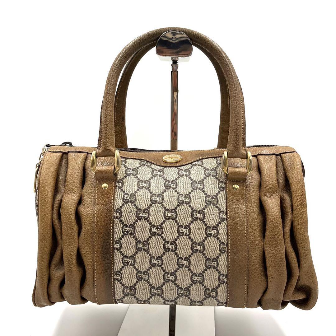 【VINTAGE】GUCCI ＧＧスプリーム ハンドバッグ GUCCI - 本物 グッチ GUCCI オールドグッチ シェリーライン GG
