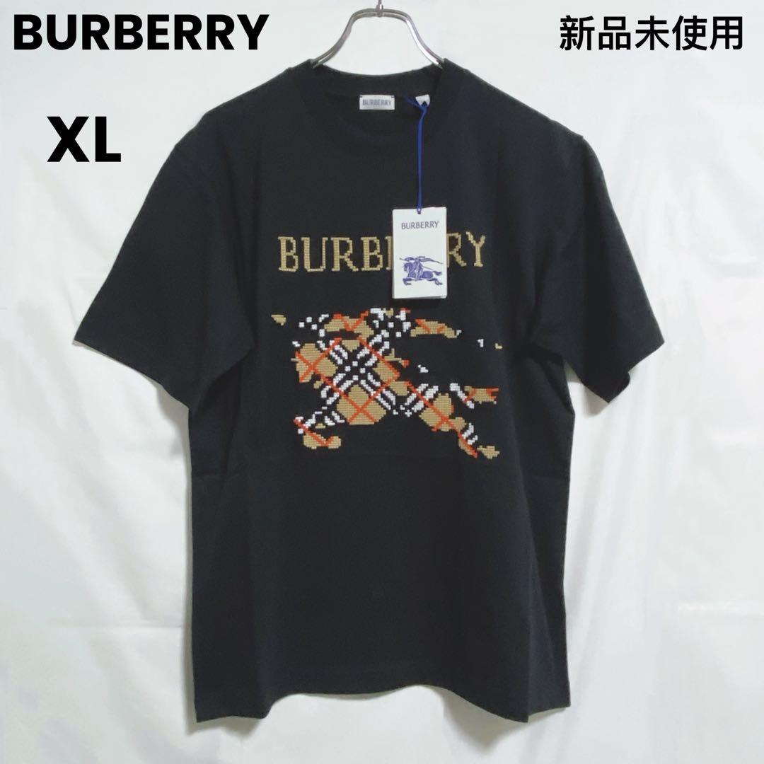 ★Burberry★ Black クロスステッチ コットンTシャツ BURBERRY バーバリー クロスステッチ EKD​ コットンTシャツ 新作