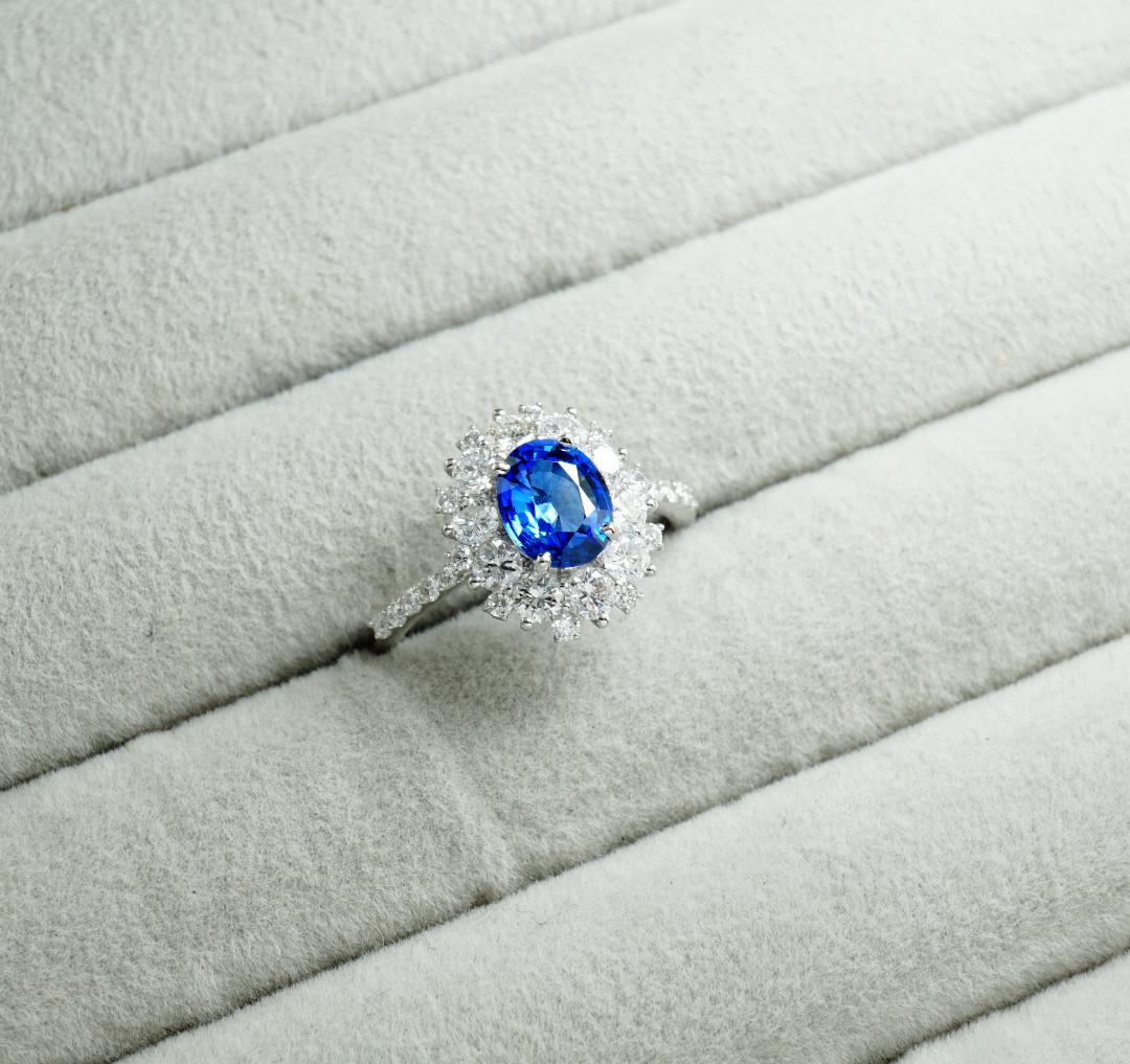 卸売事前公開 天然サファイア 1.14ct D0.892ct Pt950リング