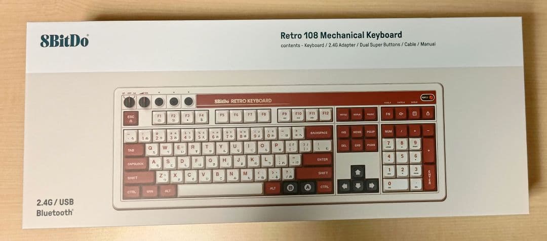 8BitDo レトロ 108 メカニカルキーボード Fami版8bit