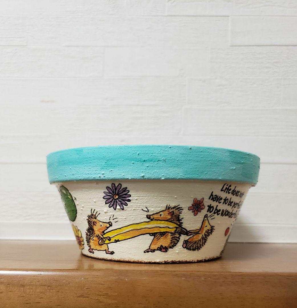 2点500円引き・3点1000円引き対象☘️【595】リメイク鉢☆4.5号鉢浅型 2点500円引き・3点1000円引き対象☘️【595】リメイク鉢☆4.5号鉢浅型