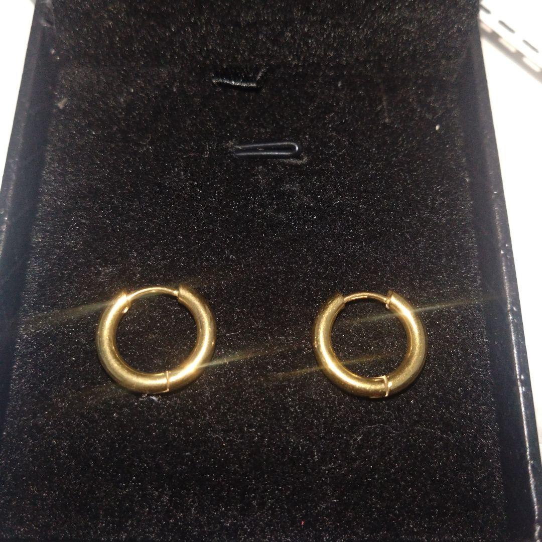 ゴールド フープピアス