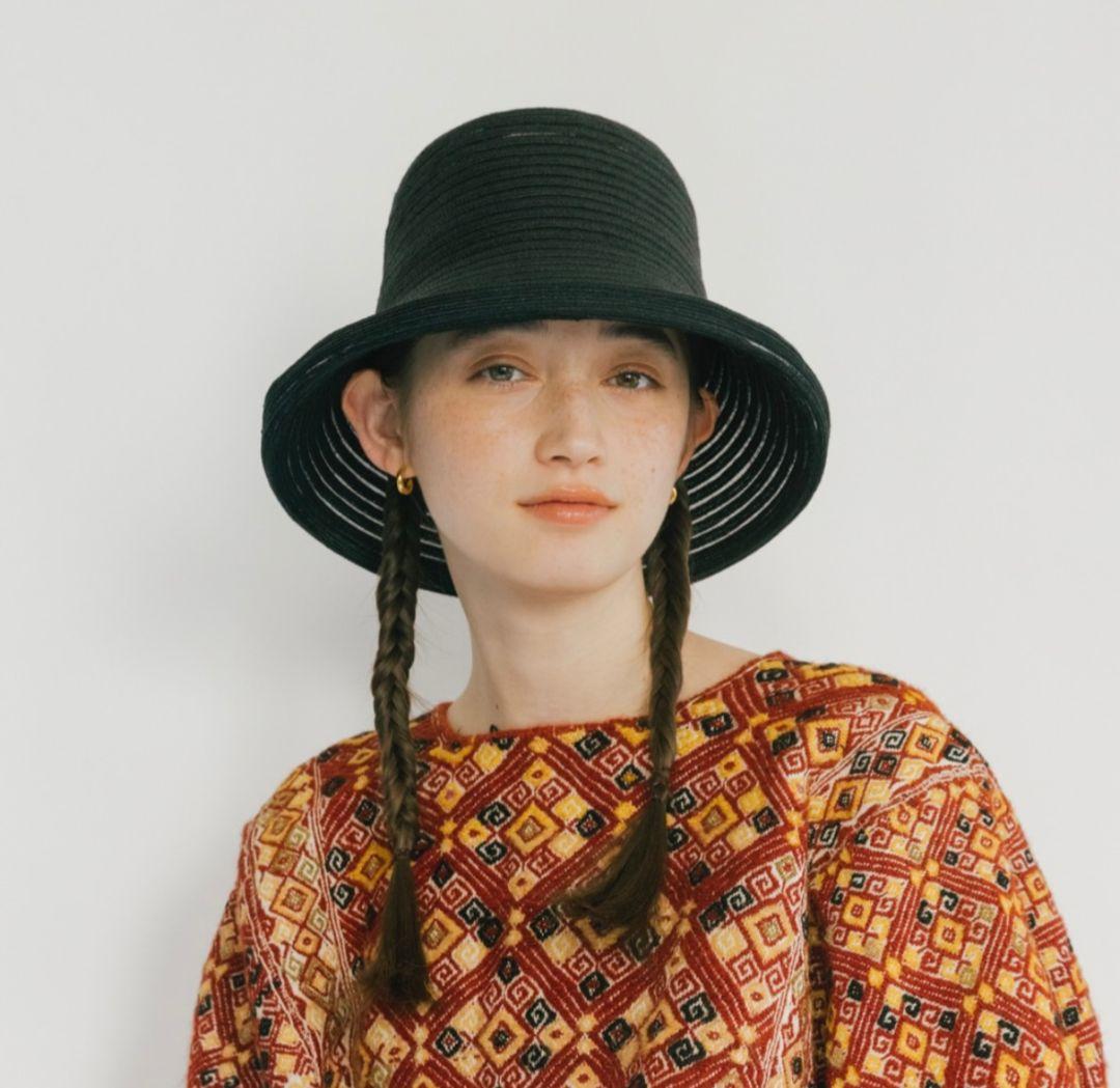 マリホジャ　Paper Braid Sheer Down Brim Hat