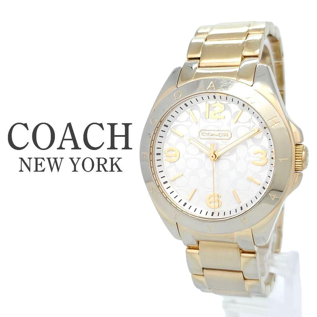 ✨新品電池✨COACH コーチ シグネチャー 純正ベルト レディース 腕時計