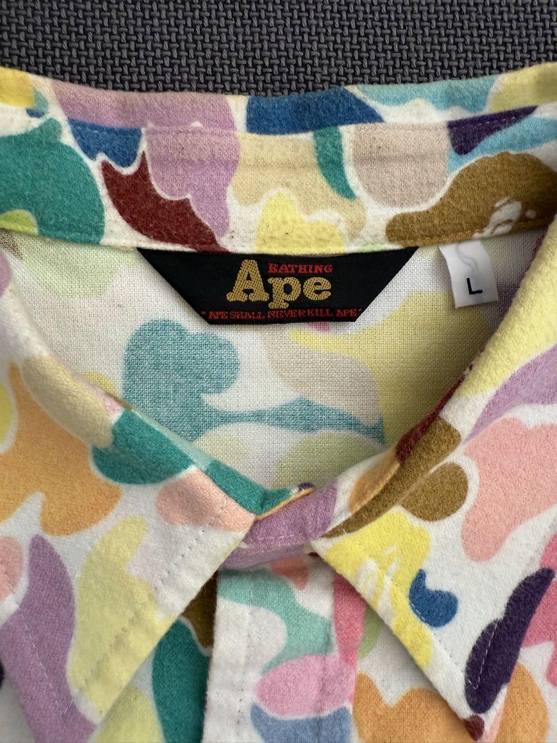 マルチカモ 半袖シャツa bathing ape camo エイプ迷彩