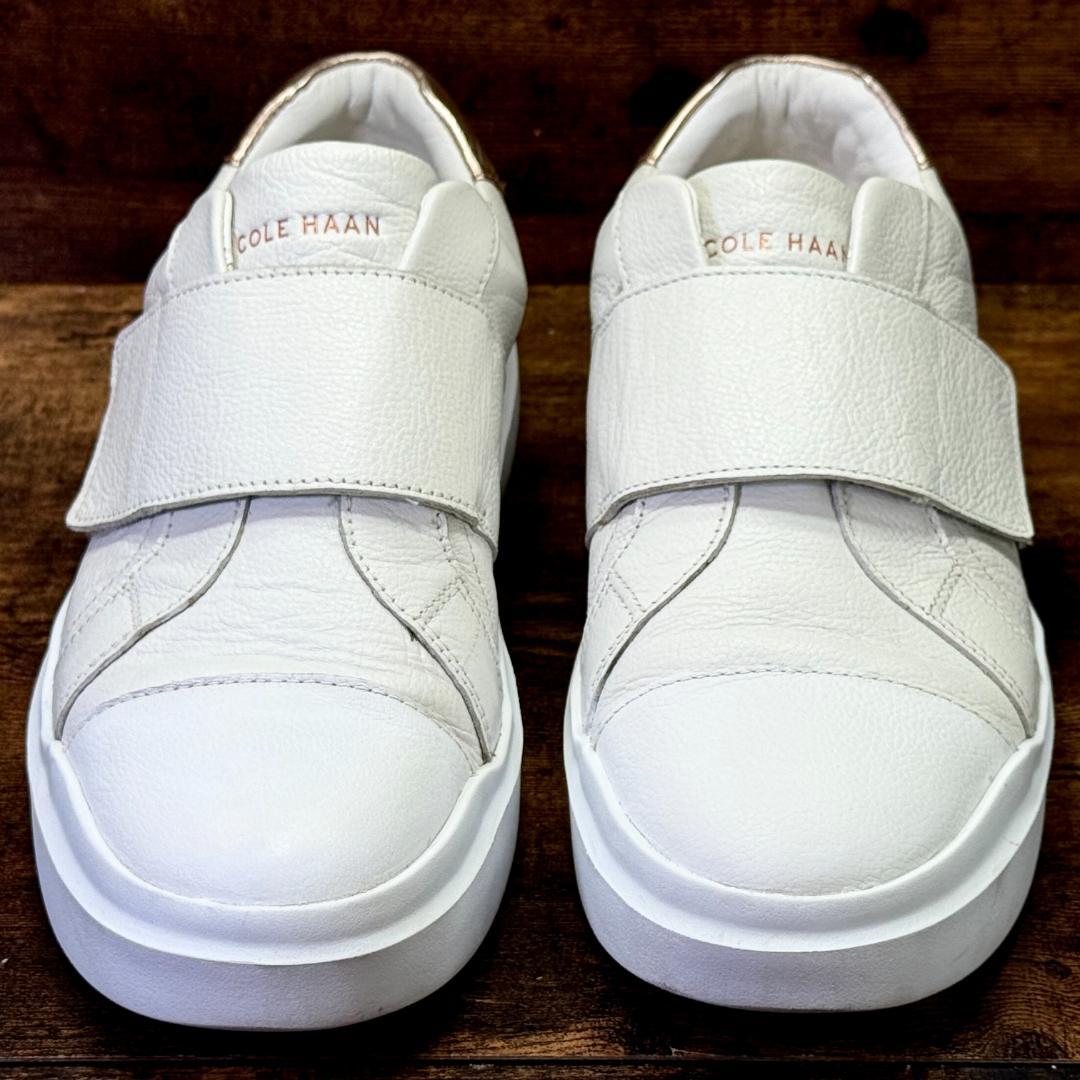 ☆即発 COLE HAAN グランド スニーカー ベルクロ 白 25.5cm