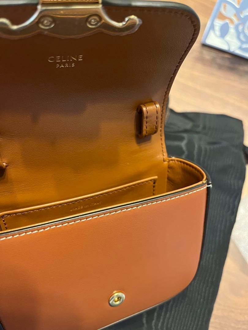 CELINE セリーヌ　ミニトリオンフ　シャイニーカーフスキン