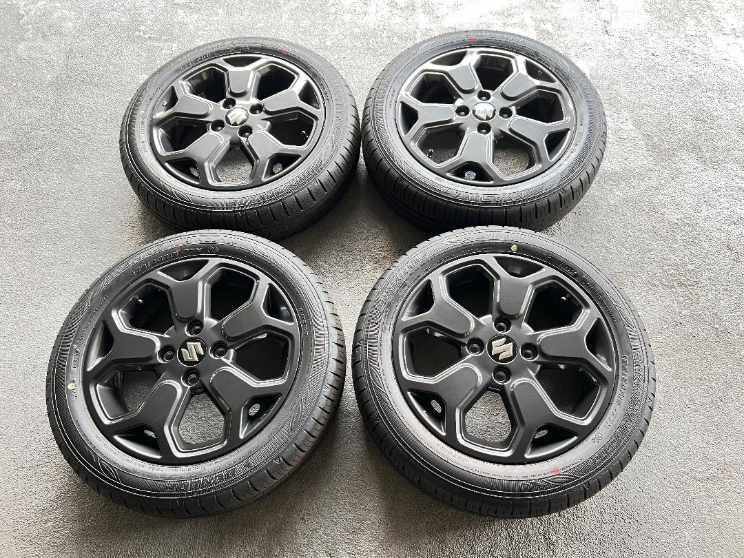 新車外し品　ハスラータフワイルド　純正アルミホイール+タイヤ 4本セット