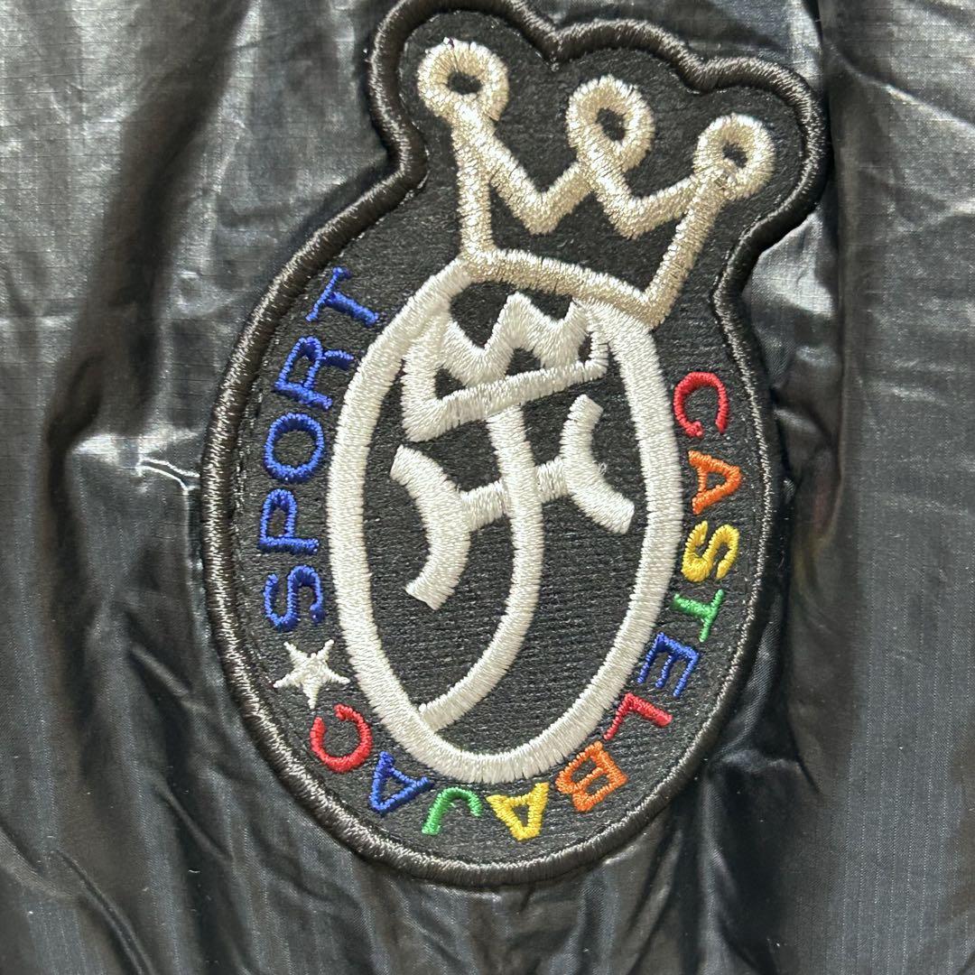 カステルバジャック リバーシブル ロングダウンベスト ロゴ刺繍 大きいサイズ