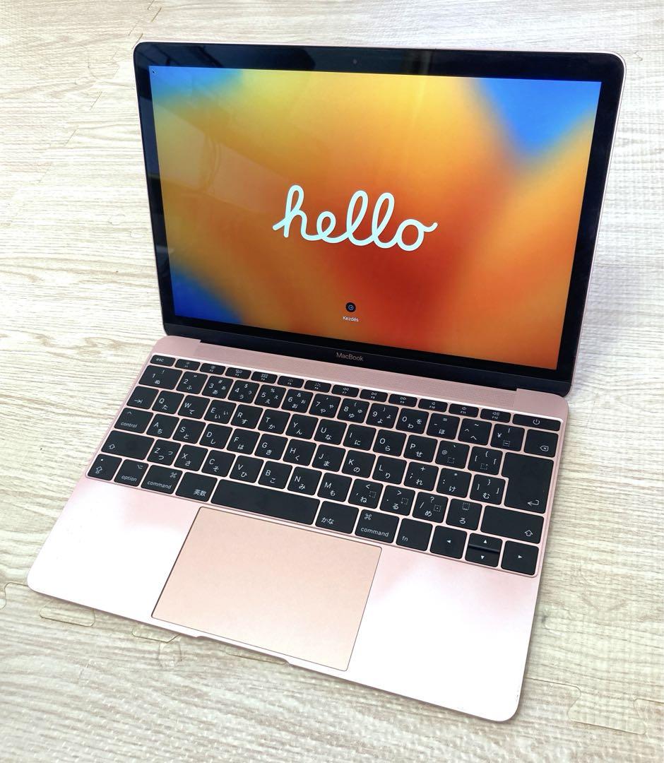 【美品】MacBook 2017 SSD256GB ローズゴールドパソコンPC MacBook ローズゴールド 12インチ 2017年製