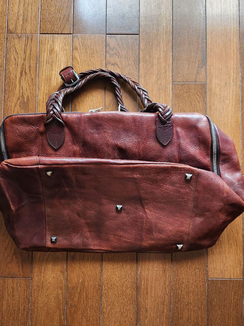イタリア製　golden goose deluxe brand　茶ボストンバッグ