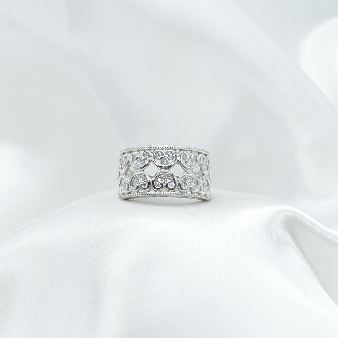 Pt900】【0.41ct】天然 ダイヤモンド リング 指輪