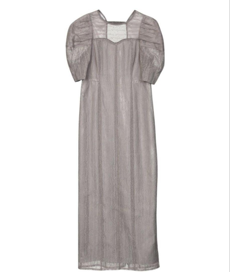 andresd lettering lace dress