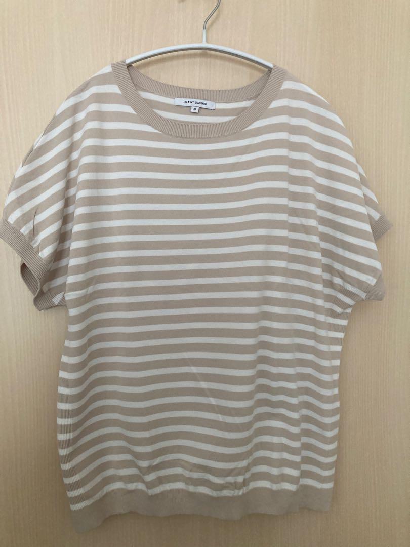 23区 【洗える】 レーヨンポリエステルストレッチプルオーバーニット 38