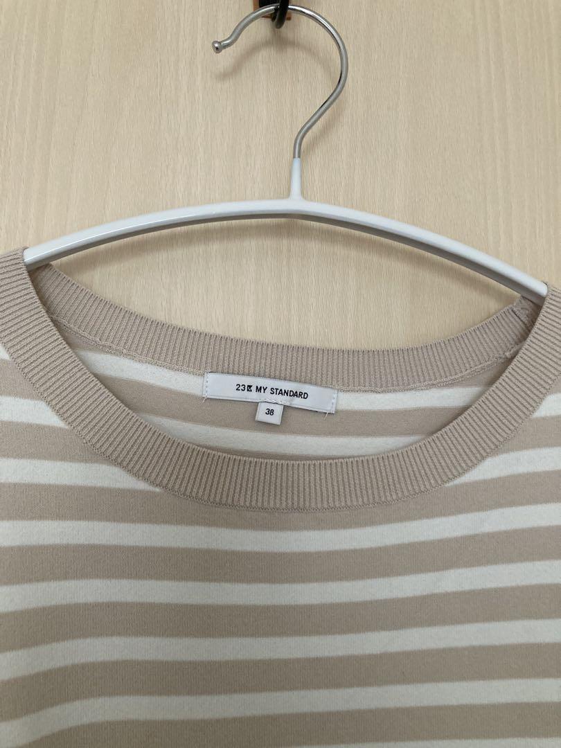 23区 【洗える】 レーヨンポリエステルストレッチプルオーバーニット 38