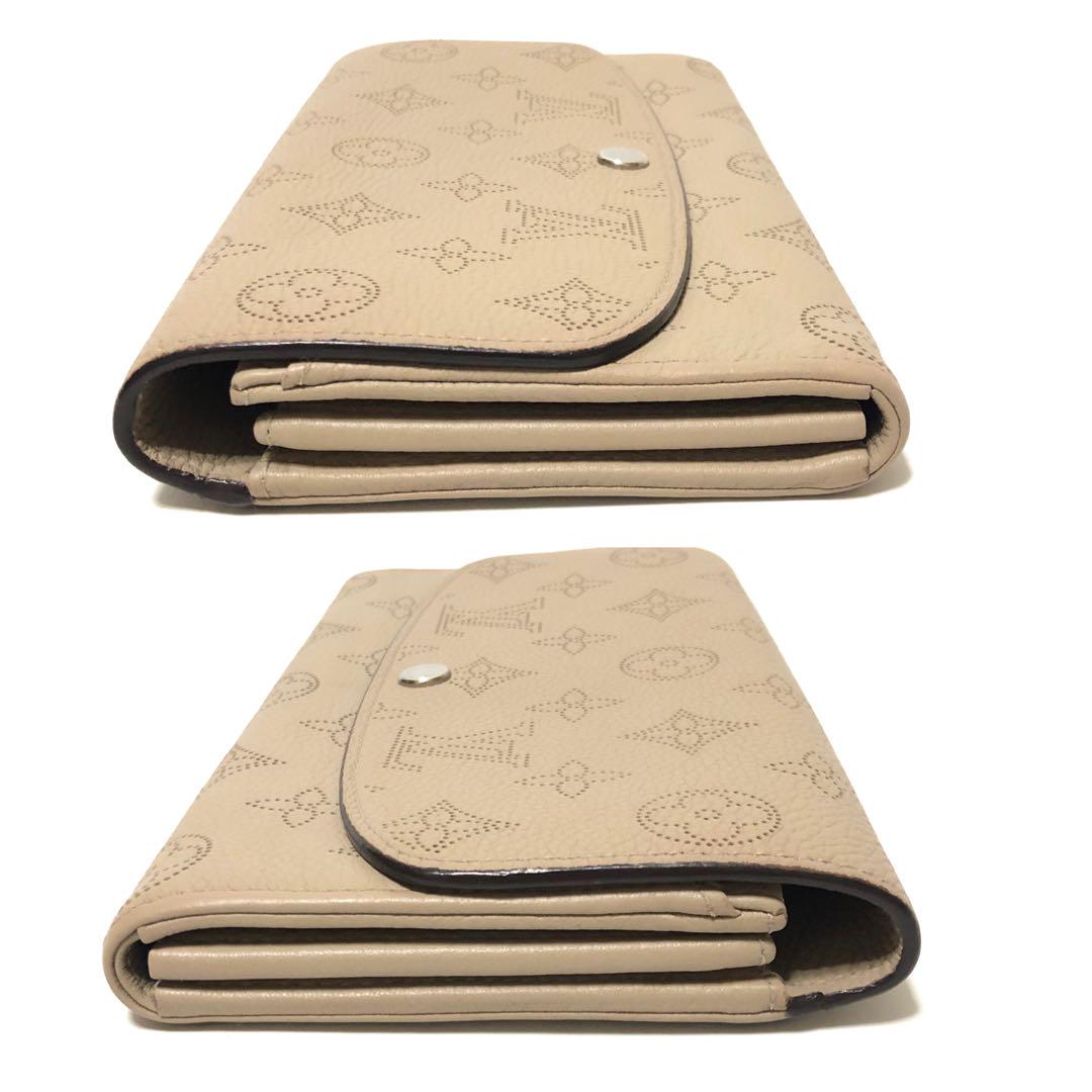 【美品】LOUISVUITTON ヴィトン　マヒナ　長財布　フラップ
