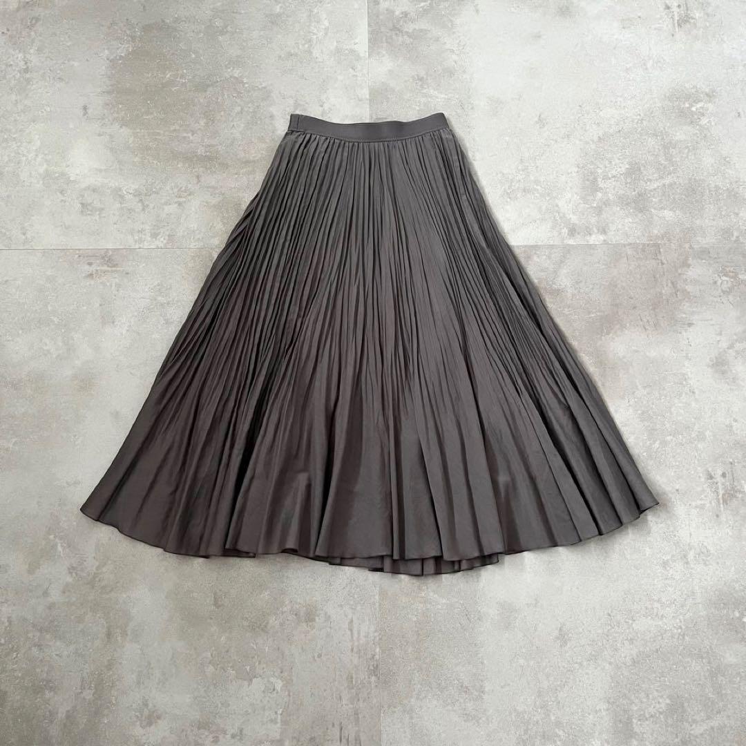 新品 ANAYI アナイ コットンシルク ローンフレアスカート 34