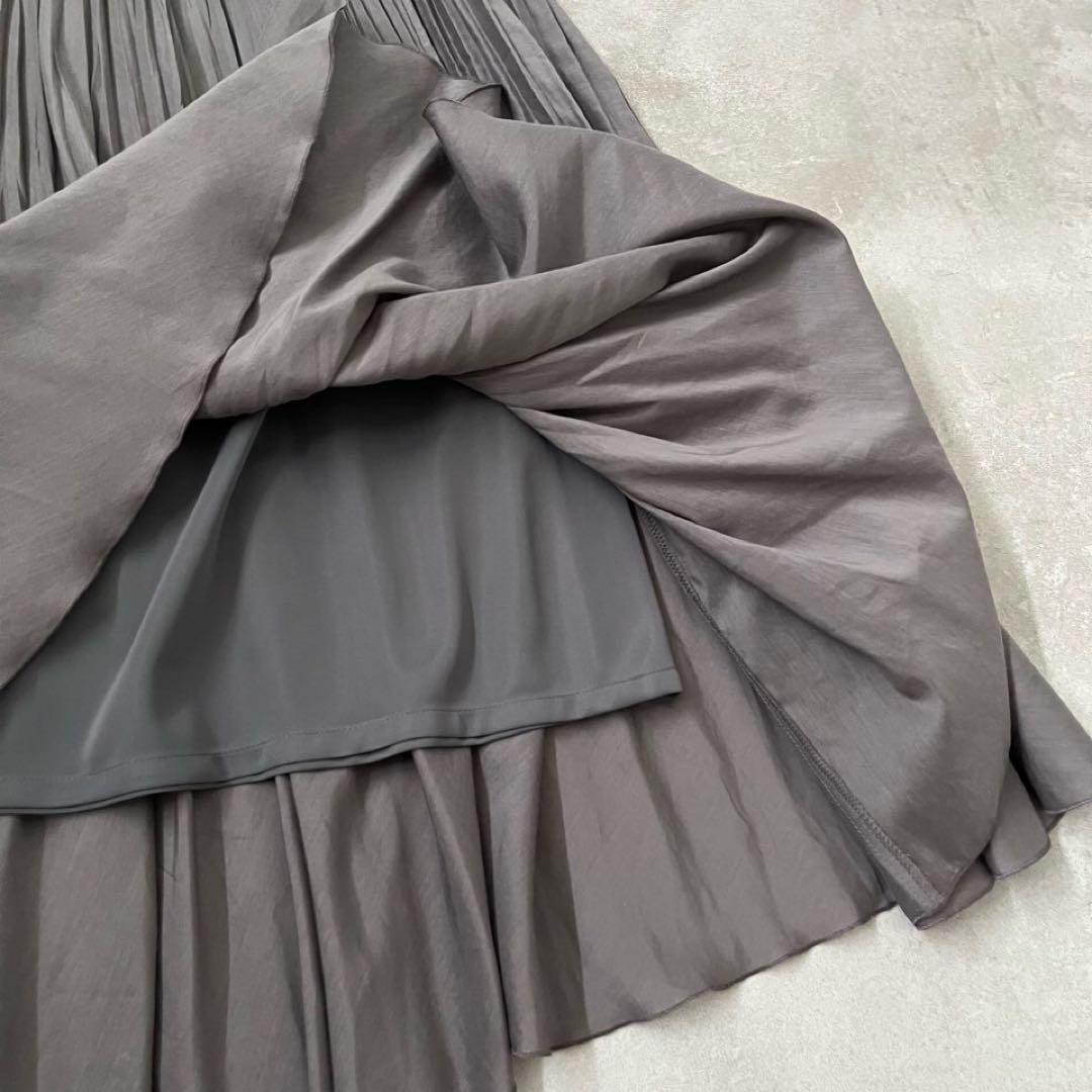 新品 ANAYI アナイ コットンシルク ローンフレアスカート 34