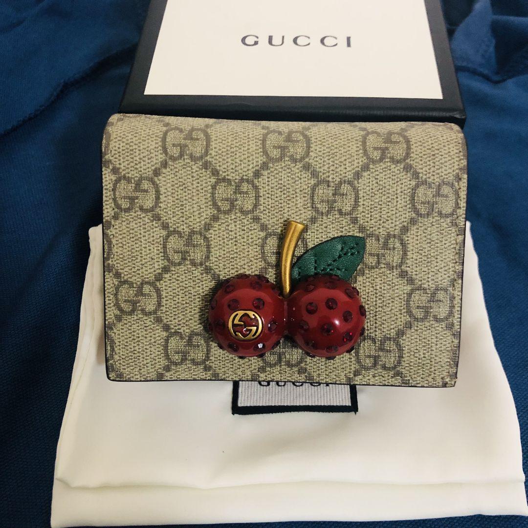 正規店仕入れの 財布 さくらんぼ Gucci 折り財布 Www Poltekesos Ac Id