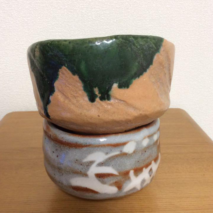 鳴海織部茶碗1 志野織部茶碗1  【値下げしました】