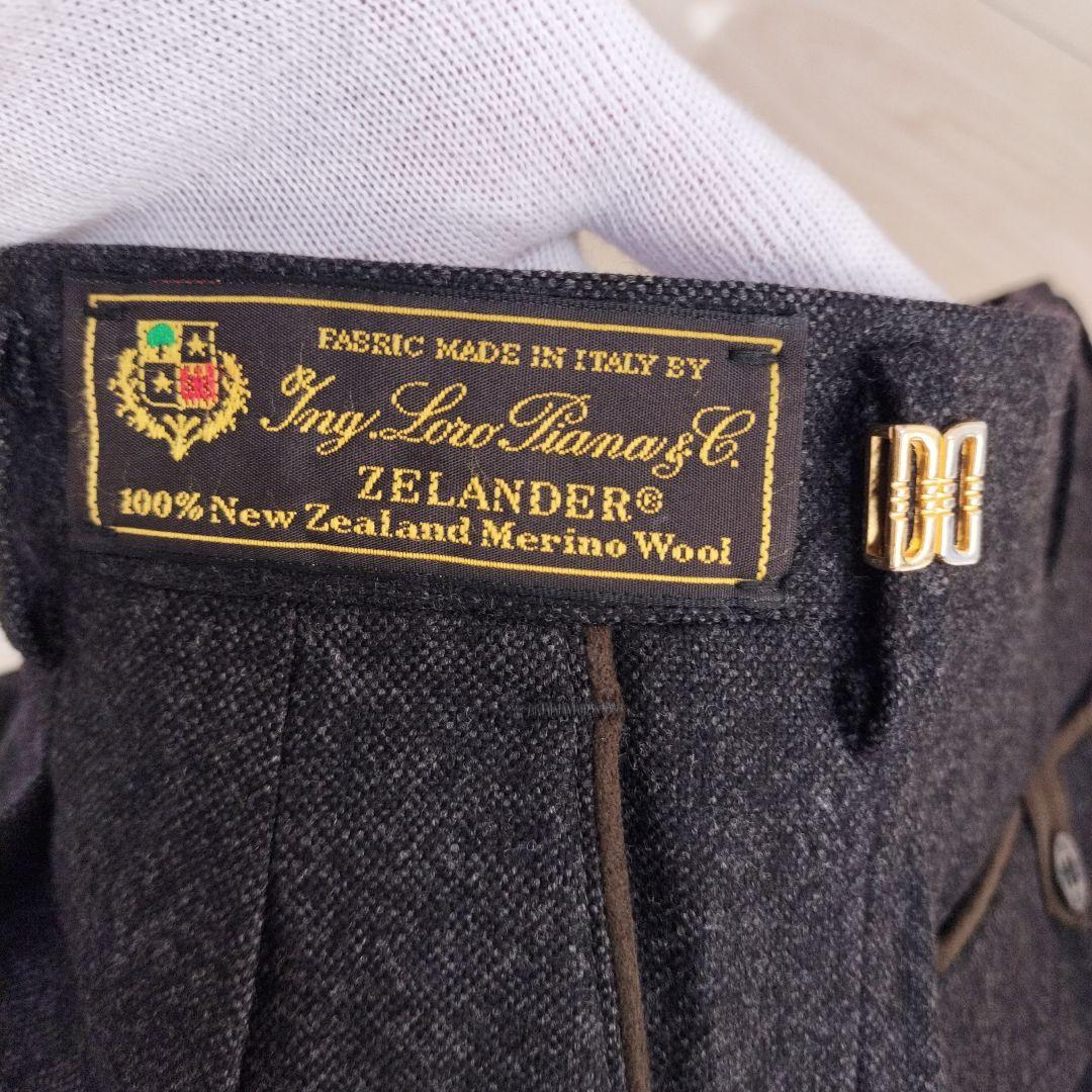 【美品】LoroPiana ウール混紡 スラックス 【美品】LoroPiana ウール混紡 スラックス