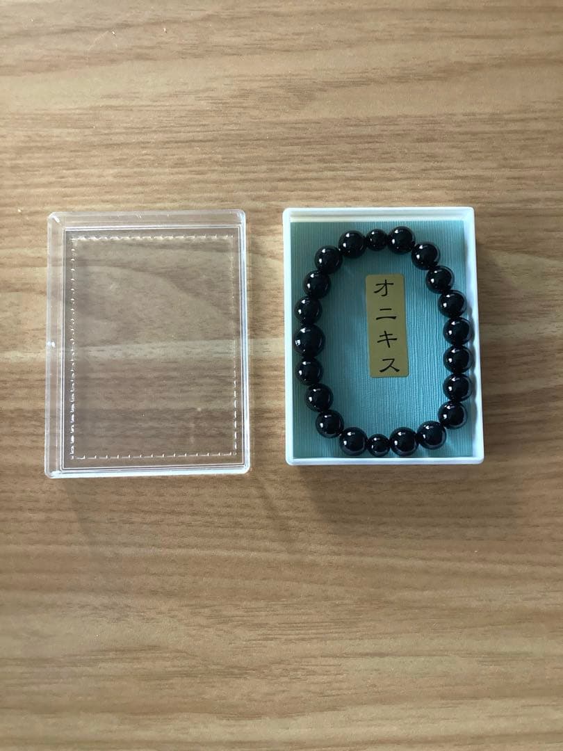 Black Onyx 10mm Prayer Beads Bracelet with Case