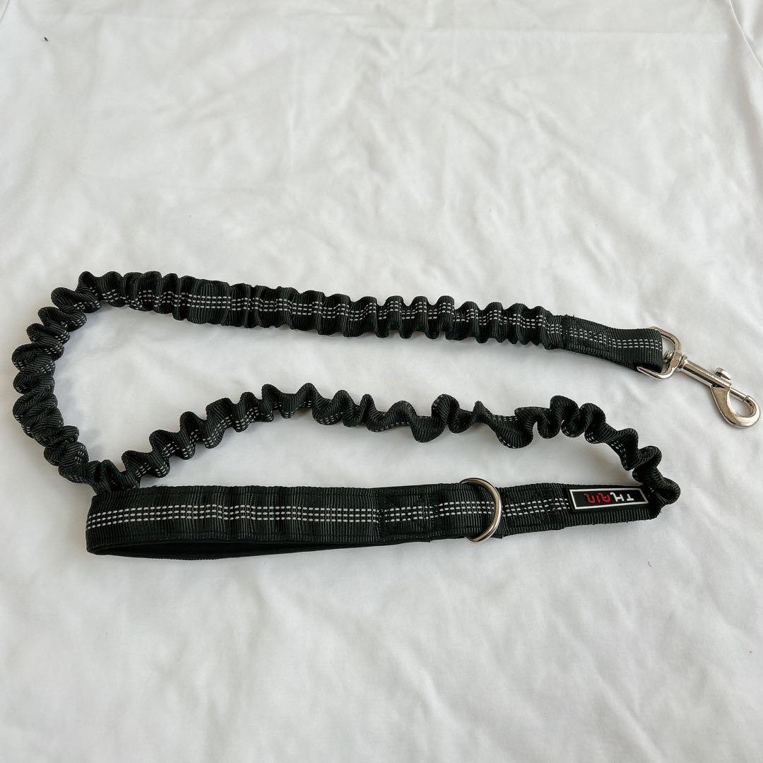 犬用伸縮リード ショートリーシュ リード ゴム 散歩 首輪 黒 犬用伸縮リード ショートリーシュ リード ゴム 散歩 首輪 黒