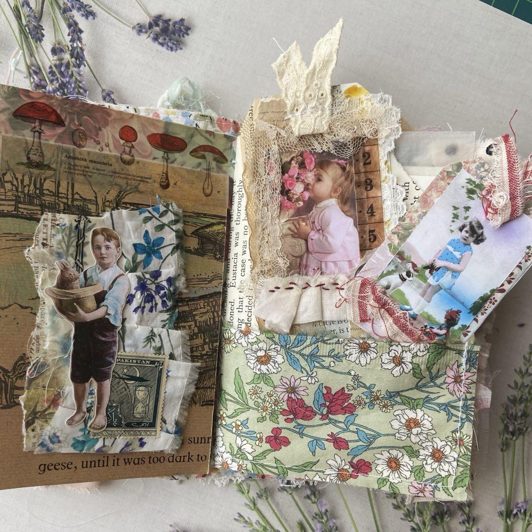 ベストセラー お花いっぱいのジャンクジャーナル⭐︎junkjournal 雑記帳 ノート・メモ帳