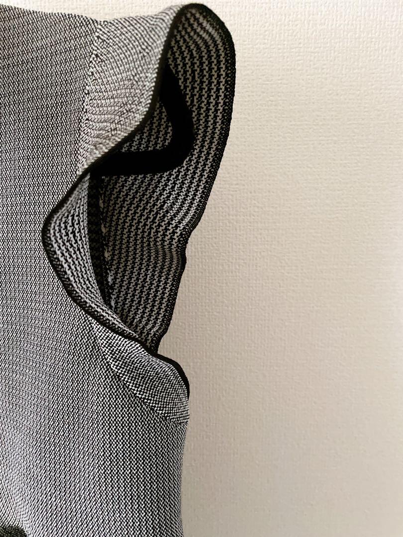 united arrows ペプラム フリルスリーブ ジャカード ニット