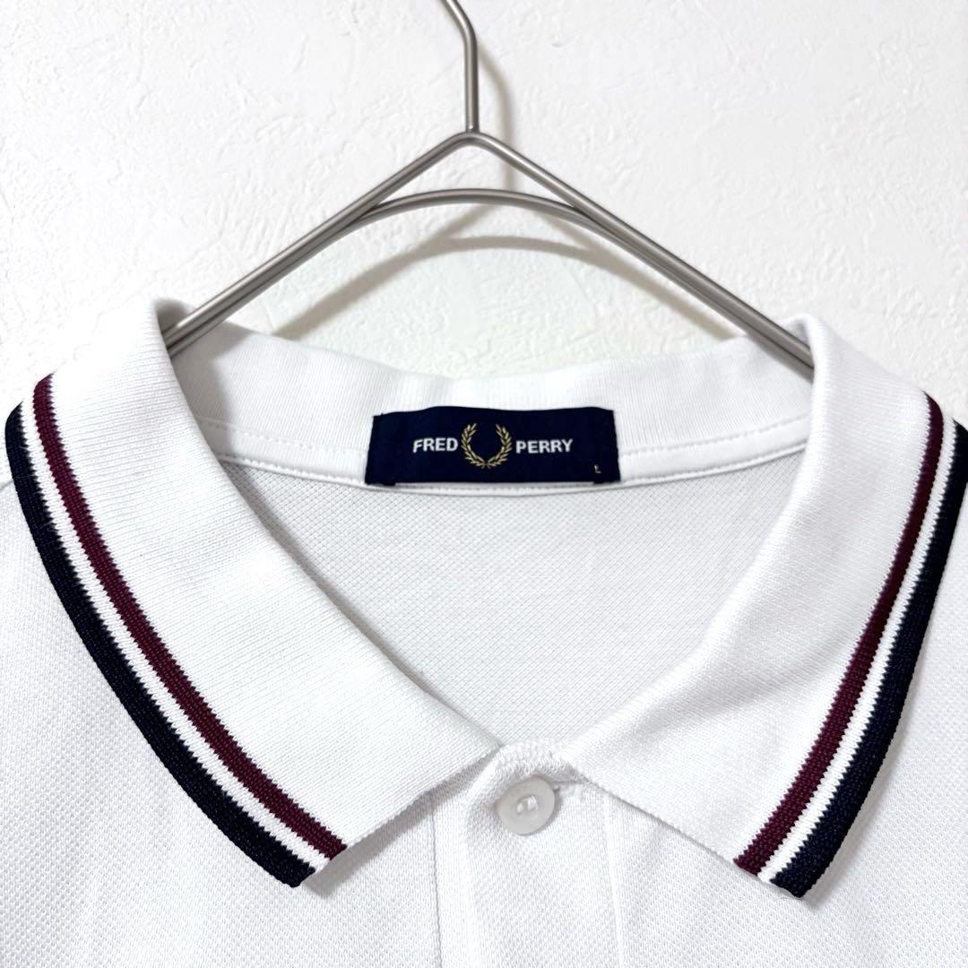 FRED PERRY フレッドペリー 半袖ポロシャツ　ツインティップライン L
