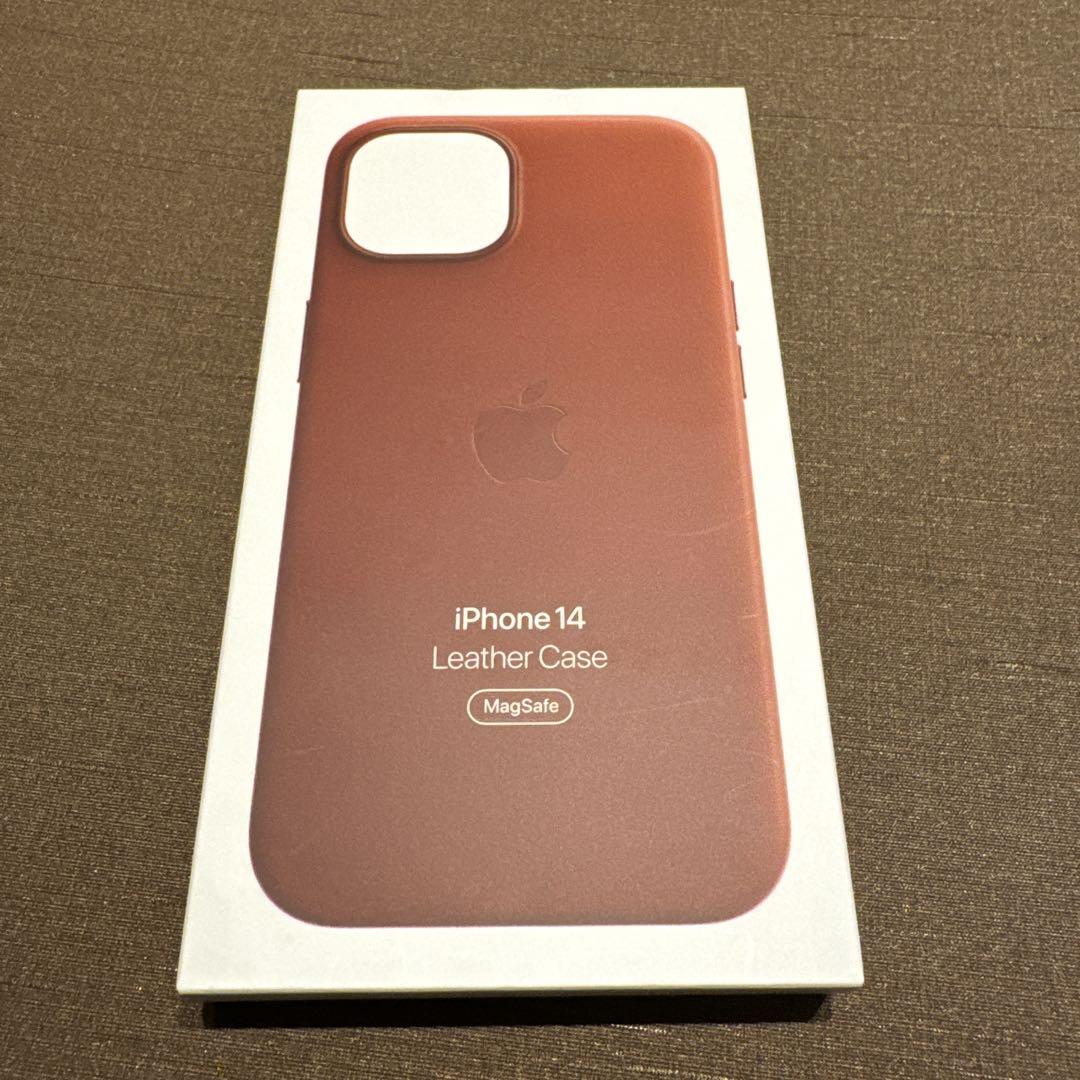 Apple純正 iPhone 14　レザーケース アンバー