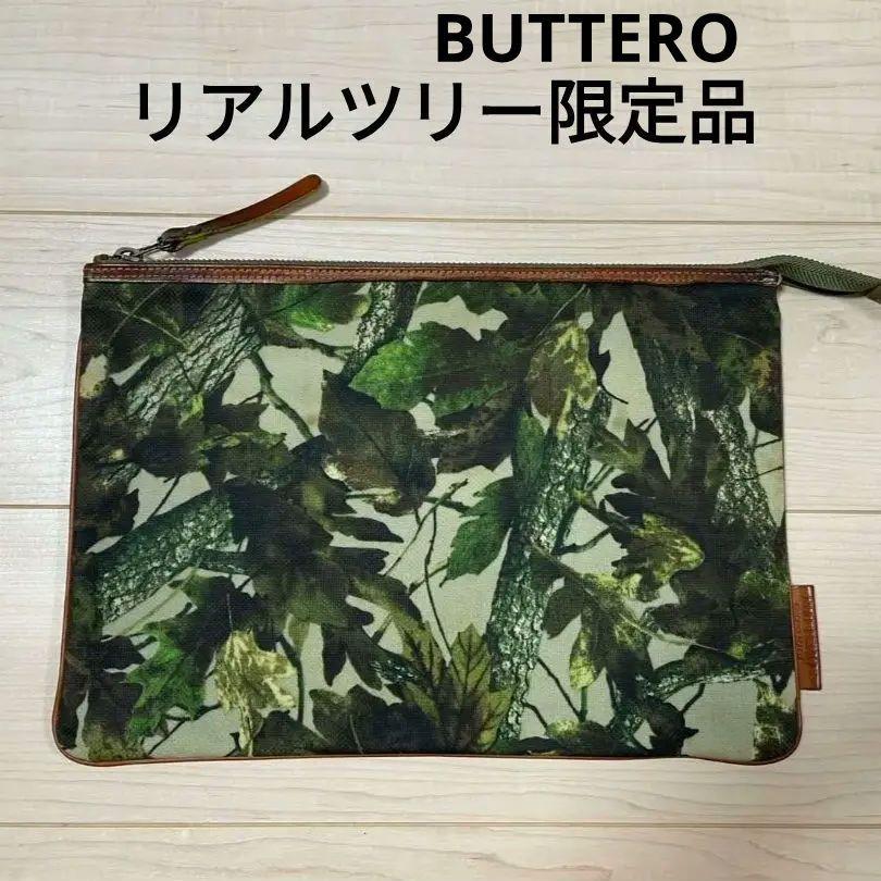 BUTTEROクラッチバッグ リアルツリー柄