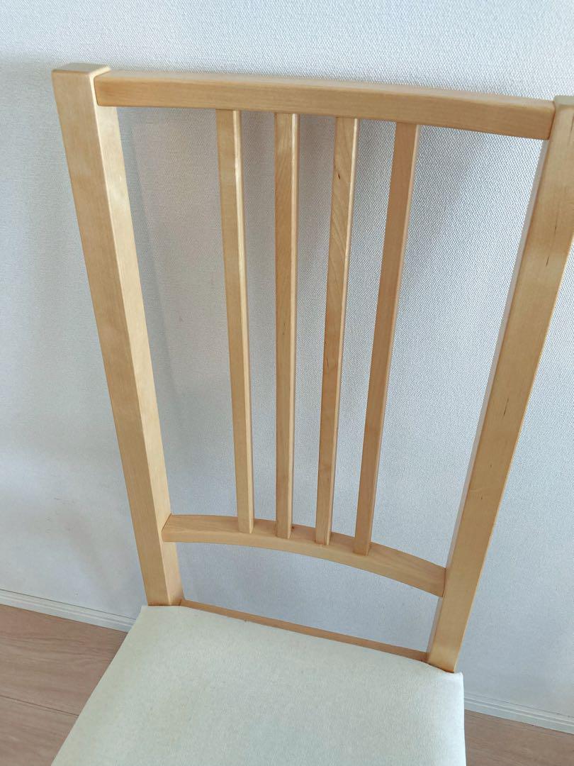 【新品:座面カバー付き】【IKEA】廃盤　レア　チェア　ボリエ　Borje 二脚