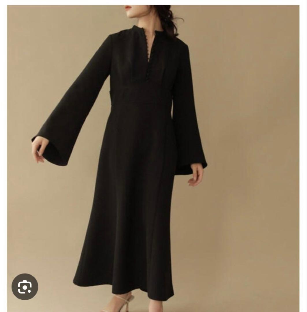 L or Flare Sleeve Dress かじまりL AUBE BLANCFREE SIZE