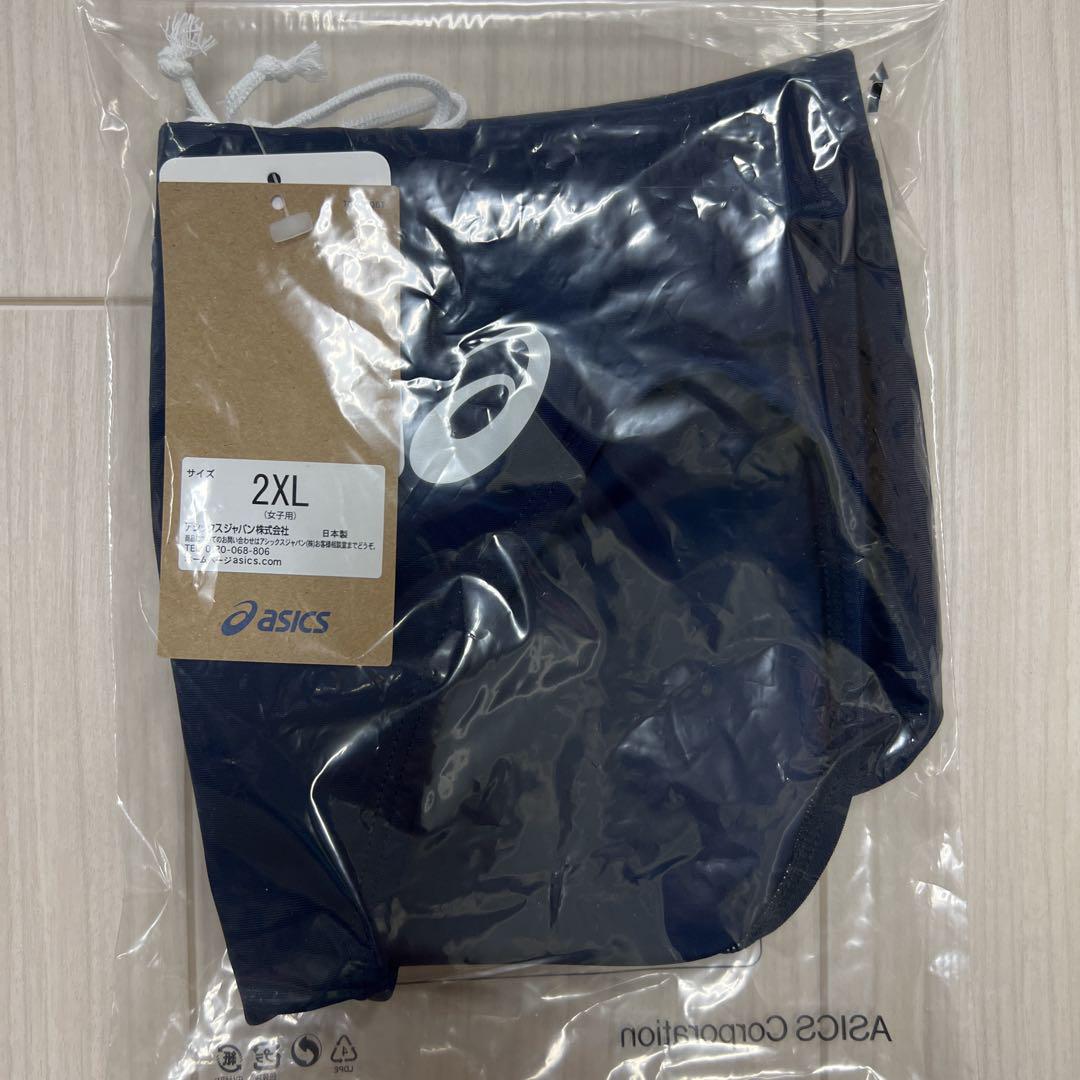 アシックス　女子陸上レーシングショーツ　ネイビー単色　2XLサイズ　新品