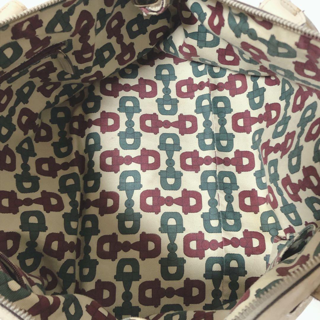 希少　GUCCI グッチ アビー シマ　ハンドバッグ オールレザー　ヴィンテージ