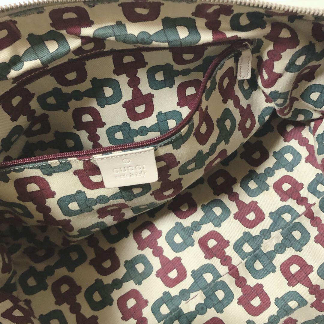 希少　GUCCI グッチ アビー シマ　ハンドバッグ オールレザー　ヴィンテージ