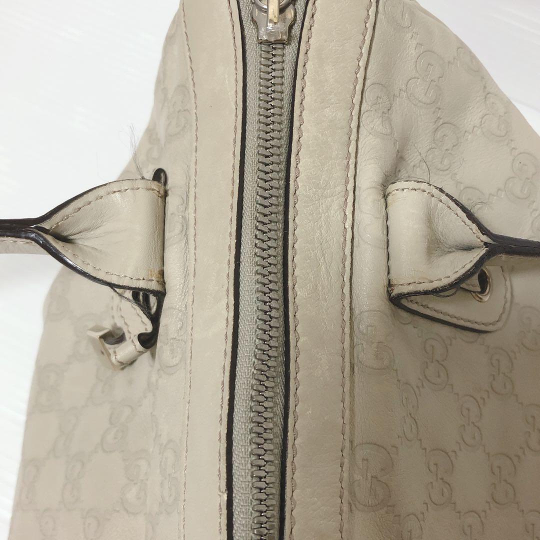 希少　GUCCI グッチ アビー シマ　ハンドバッグ オールレザー　ヴィンテージ