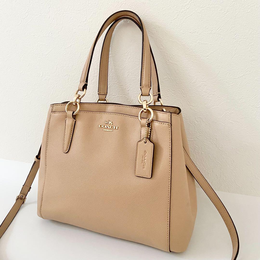 美品 コーチ 2way ミネッタ ショルダーバッグ トートバッグ 肩掛　ベージュ