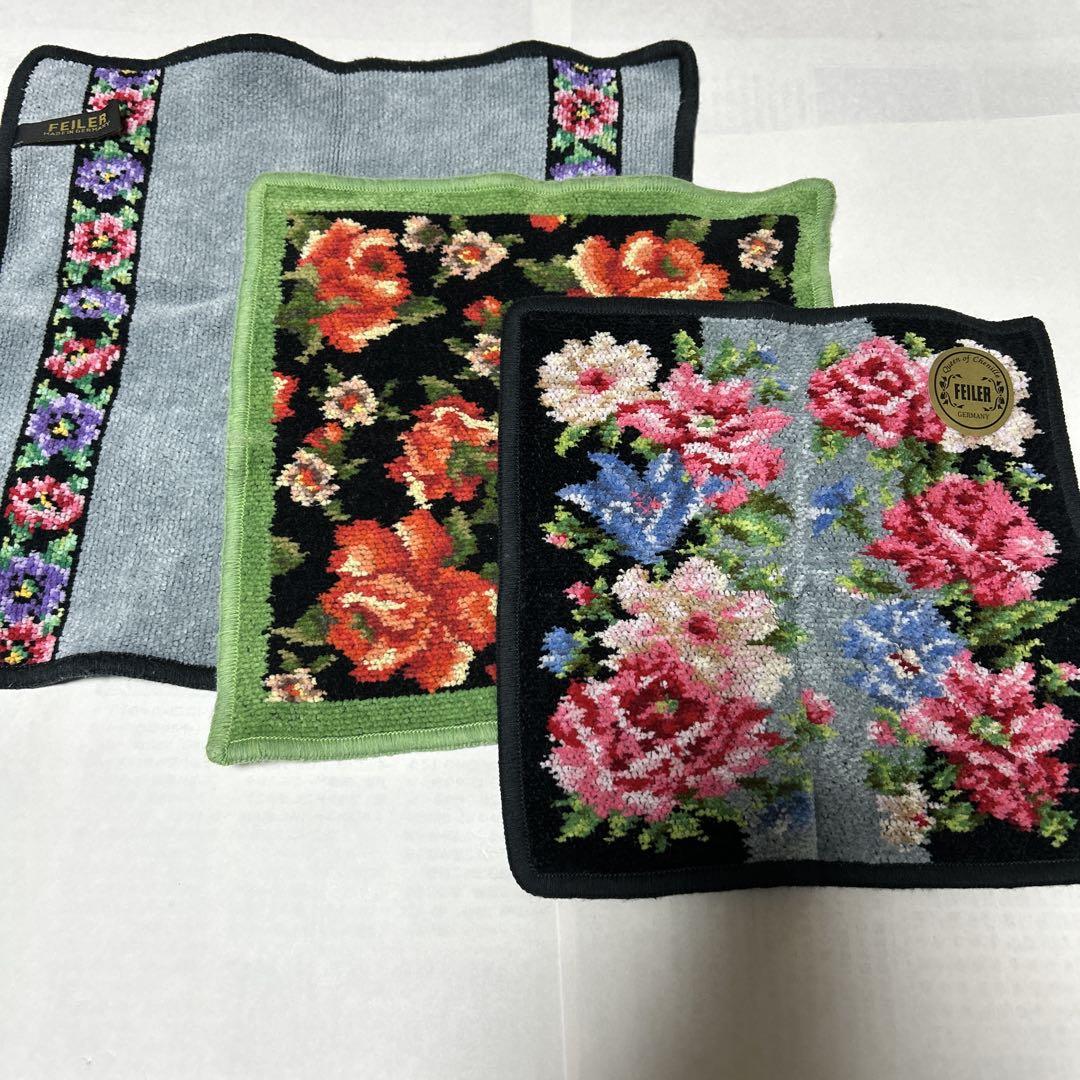 【フォロワー様限定SALE】新品＊未使用 フェイラー ハンカチ ３枚セット HE フォロワー様限定】新品＊未使用 フェイラー ハンカチ F×J HE