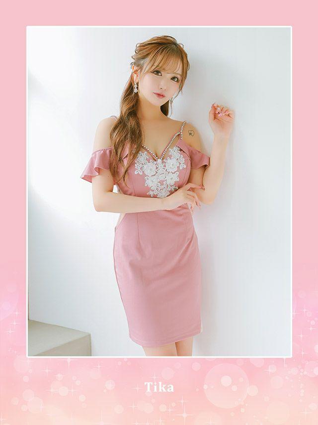Tika ブルー⭐xLオフショルダー ワンピース