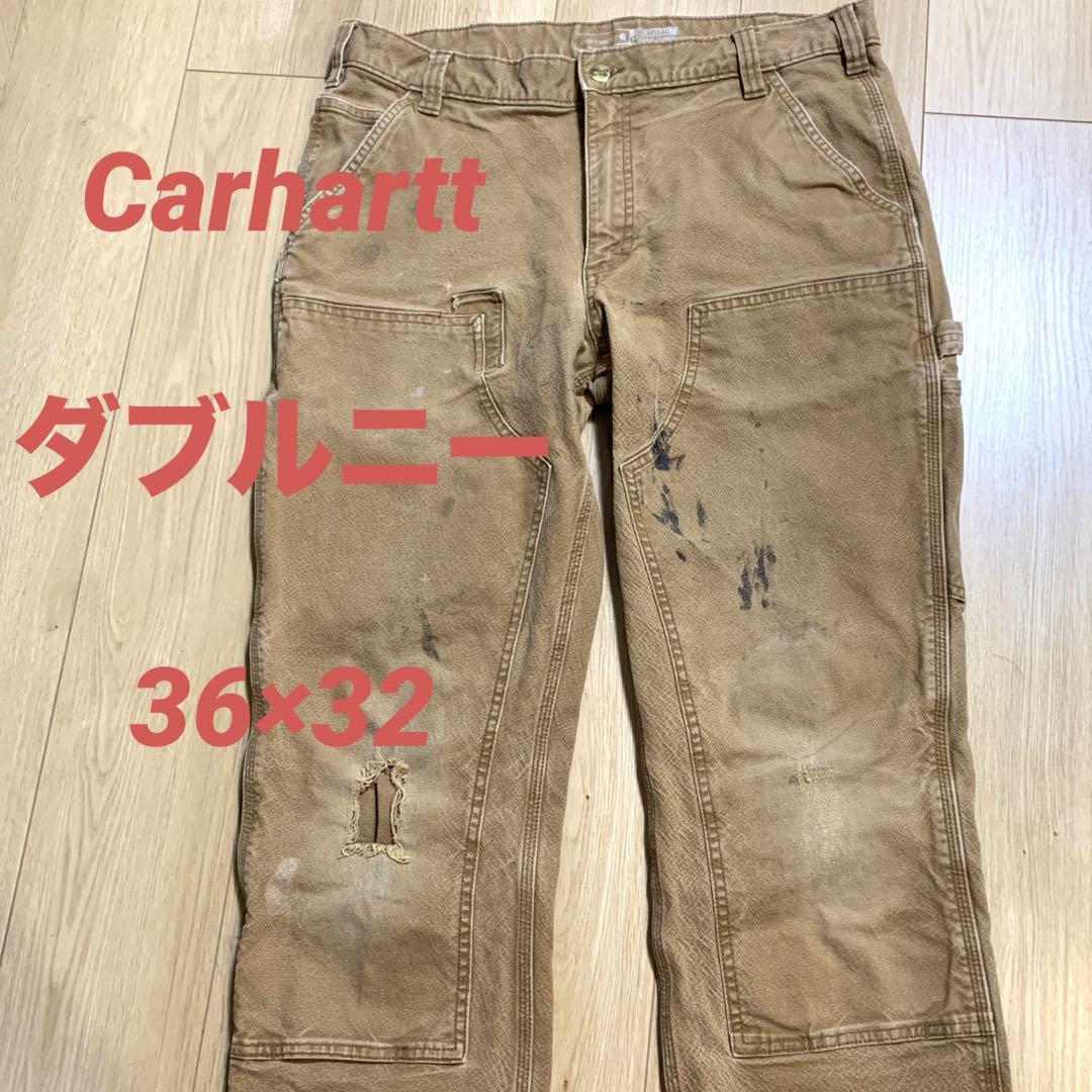 【US古着】Carhartt ダック ダブルニー ペインター パンツ 36×32