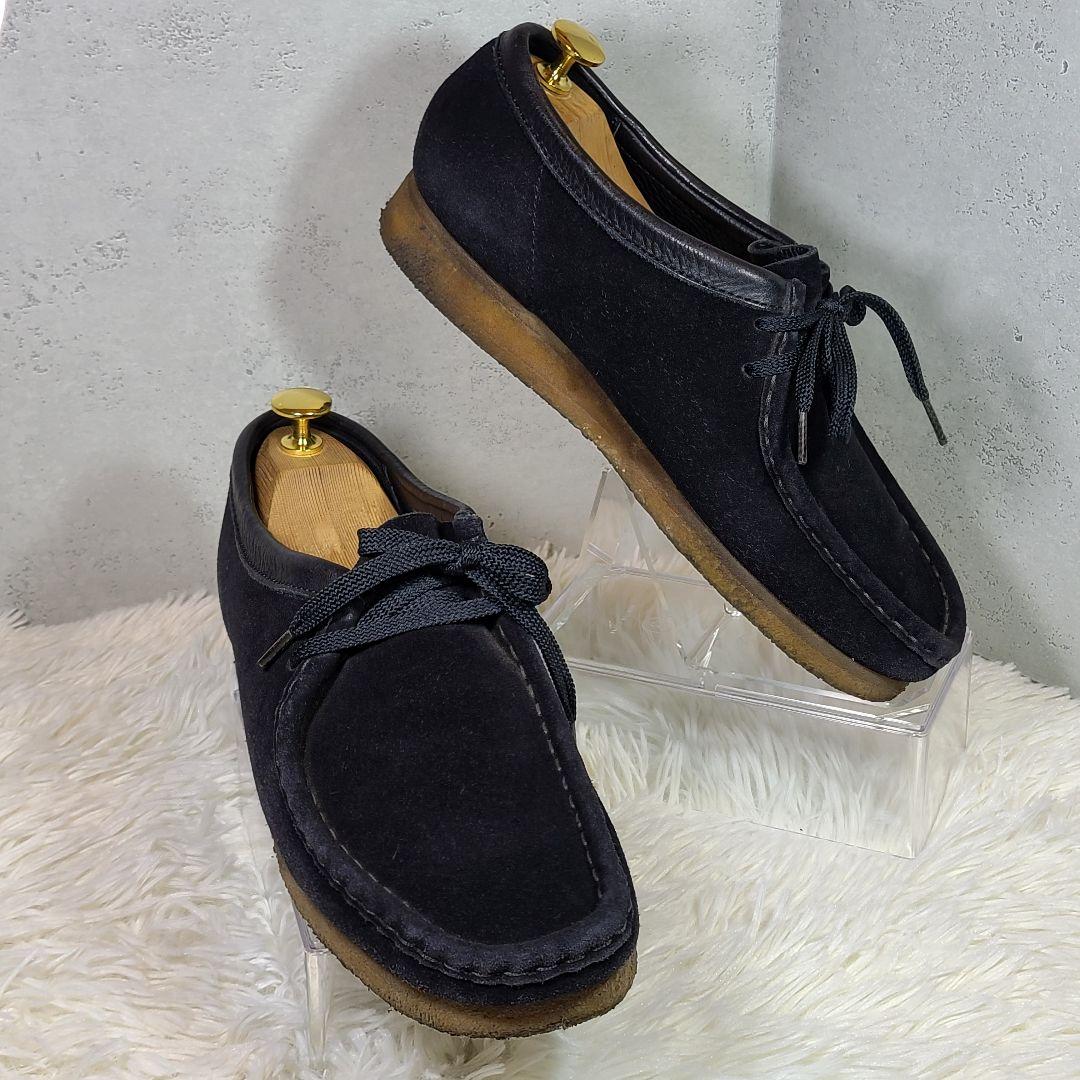 【Clarks】クラークス　WALLABEE　ワラビー　スエードブラック　UK7