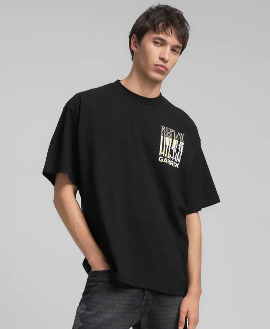 REPLAY×MARTIN GARRIX コラボTシャツ（黒)
